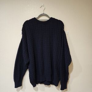 Vintage Members Only 100% Cotton Crewneck Sweater Patterned Knit 80s size XXL